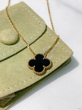 VCA VINTAGE ALHAMBRA NECKLACE, Black/Gold