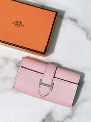 HERMES BEARN KEY RING, Rose Sakura/Silver