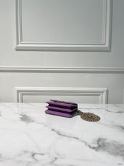 CHANEL 22S CLUTCH WITH HANDLE, Purple/Gold