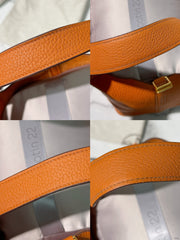 HERMES PICOTIN LOCK 22, Orange/Gold